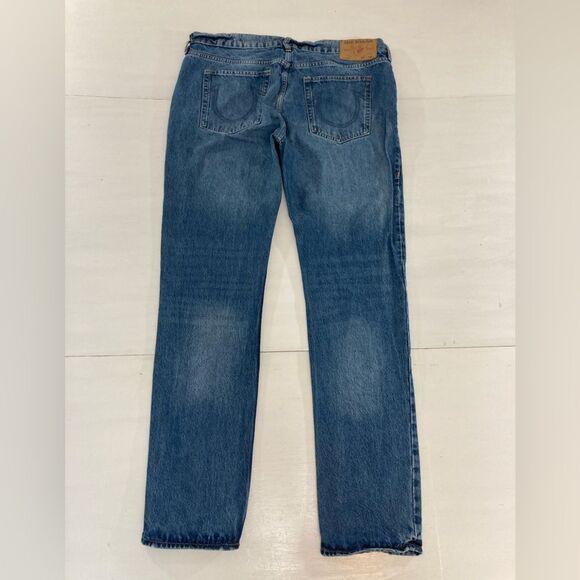 True Religion Jeans Men’s 38 Blue Rocco Distressed Denim Relaxed Skinny #10438 - Picture 3 of 13